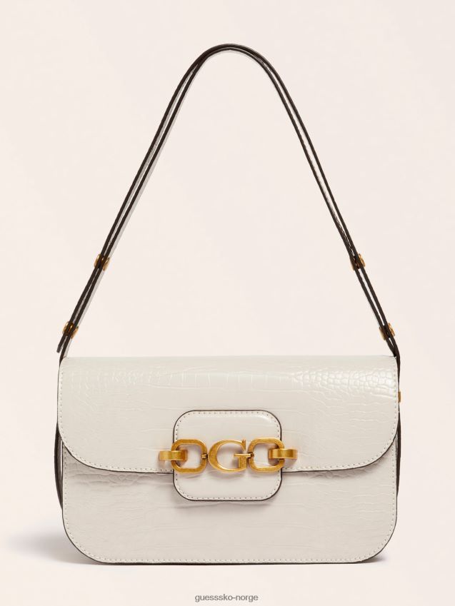 Guess hensely krokodilletrykt skulderveske hvit hvit unisex F0LJ805280