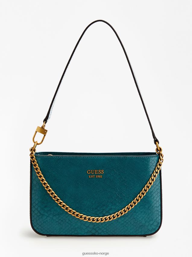 Guess katey python-print skulderveske blå blå unisex F0LJ803572