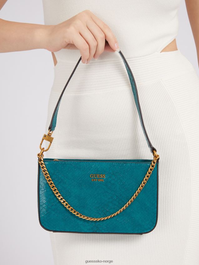 Guess katey python-print skulderveske blå blå unisex F0LJ803572