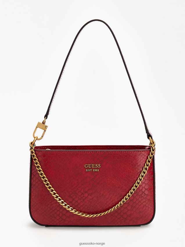 Guess katey python-print skulderveske rød rød unisex F0LJ803748