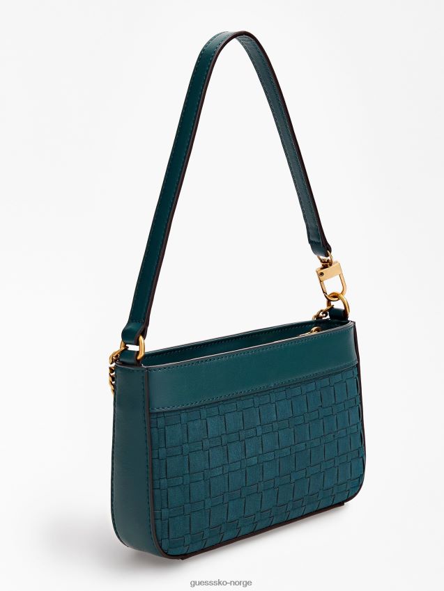 Guess katey vevd mini skulderveske grønn grønn unisex F0LJ803772