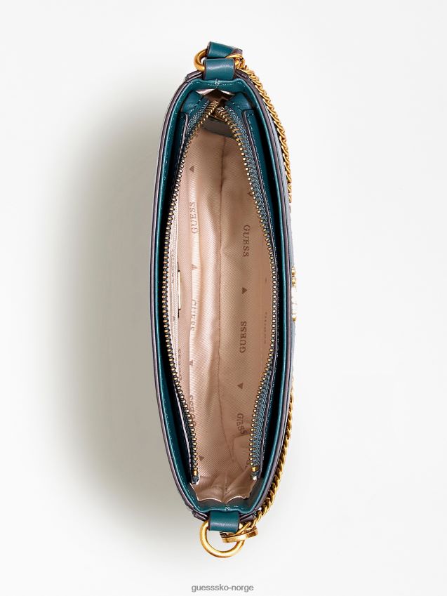 Guess katey vevd mini skulderveske grønn grønn unisex F0LJ803772