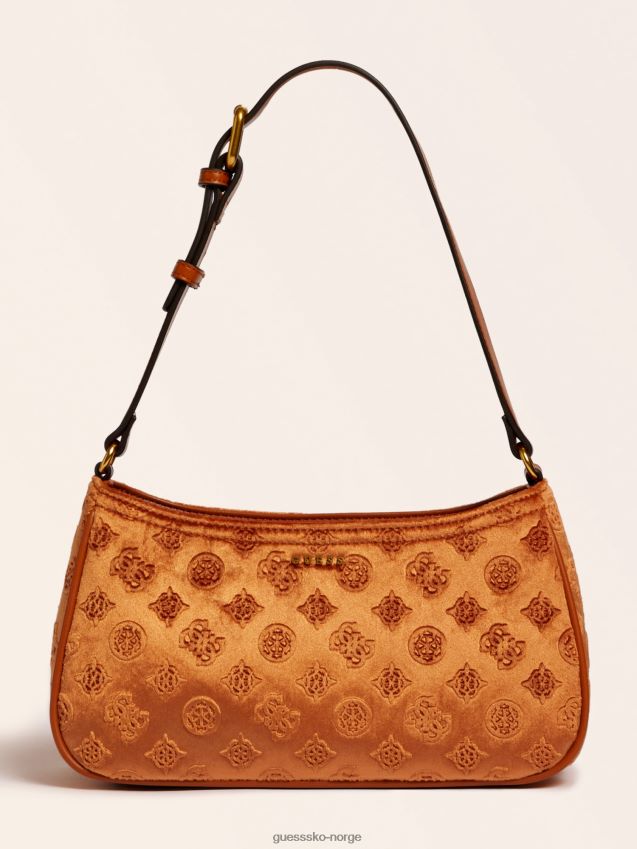 Guess kimi fløyels skulderveske oransje oransje unisex F0LJ805398