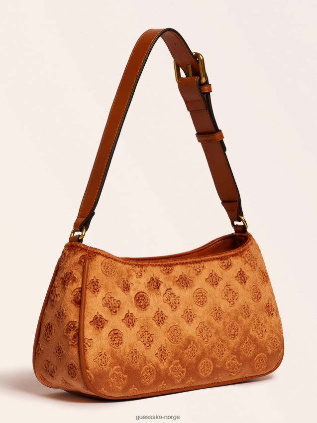 Guess kimi fløyels skulderveske oransje oransje unisex F0LJ805398