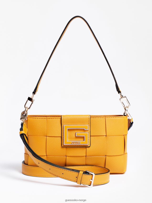 Guess liberty city flettet skulderveske gul gul unisex F0LJ803742