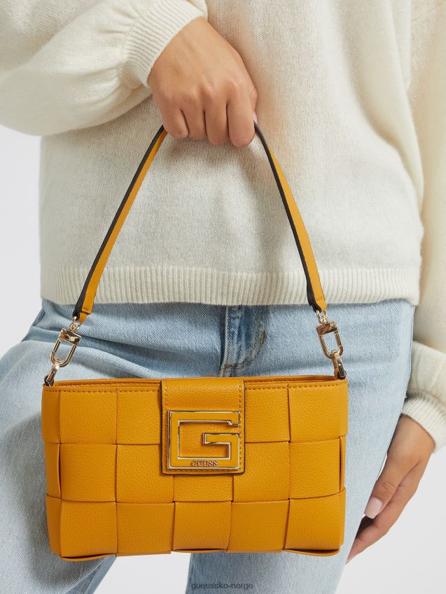 Guess liberty city flettet skulderveske gul gul unisex F0LJ803742