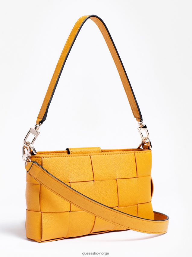 Guess liberty city flettet skulderveske gul gul unisex F0LJ803742
