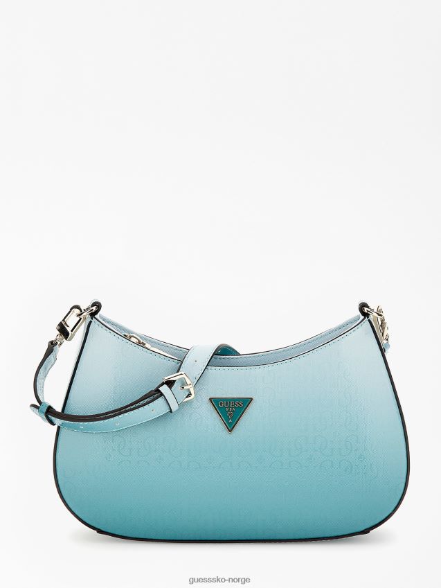 Guess lyseblå alexie 4g skulderveske med logo lyse blå unisex F0LJ805242