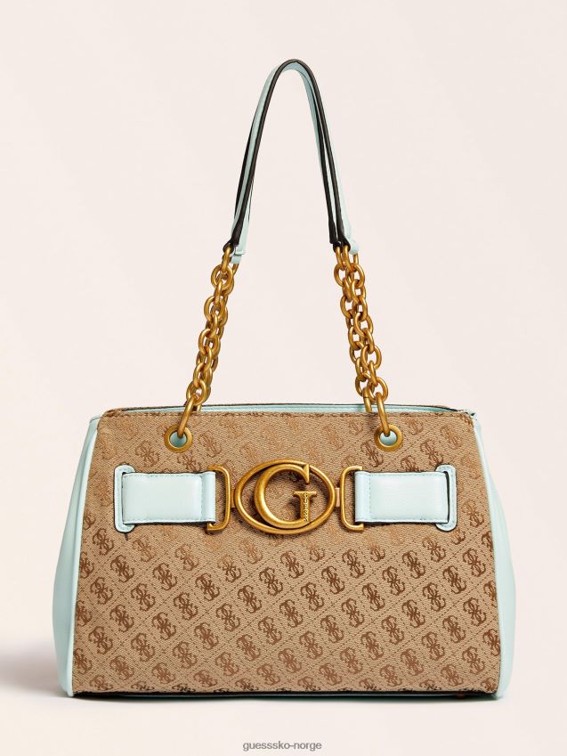 Guess lyseblå aviana 4g skulderveske med logo lyse blå unisex F0LJ803959