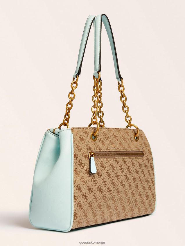 Guess lyseblå aviana 4g skulderveske med logo lyse blå unisex F0LJ803959