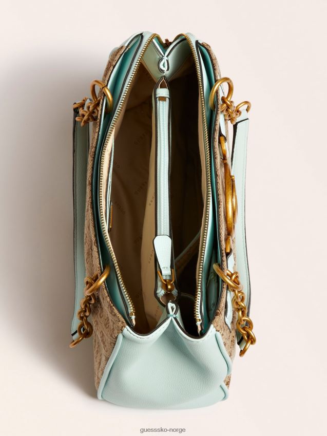 Guess lyseblå aviana 4g skulderveske med logo lyse blå unisex F0LJ803959