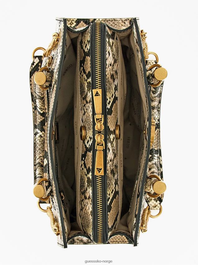 Guess multibeige nell skulderveske med python-trykk multi beige unisex F0LJ805457