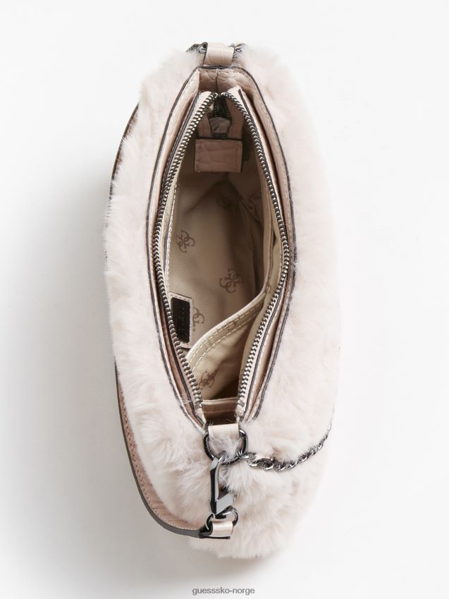 Guess rosa katey skulderveske i fuskepels rosa unisex F0LJ806261