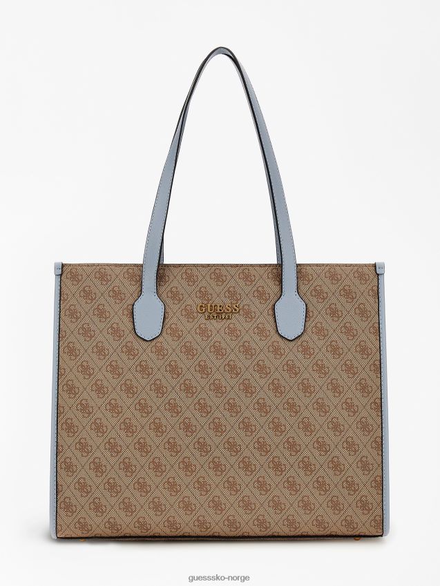 Guess silvana 4g logo skulderveske lyseblå lyse blå unisex F0LJ805325