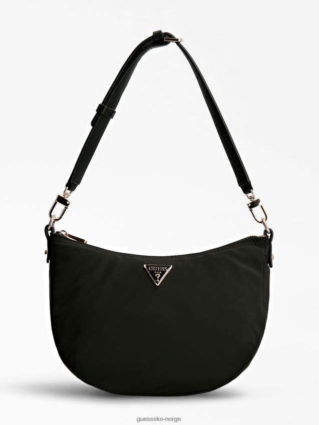 Guess svart eco gemma hobo bag avtagbart håndtak svart unisex F0LJ802617