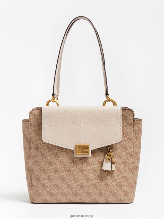 Guess valy 4g logo skulderveske brun brun unisex F0LJ805744