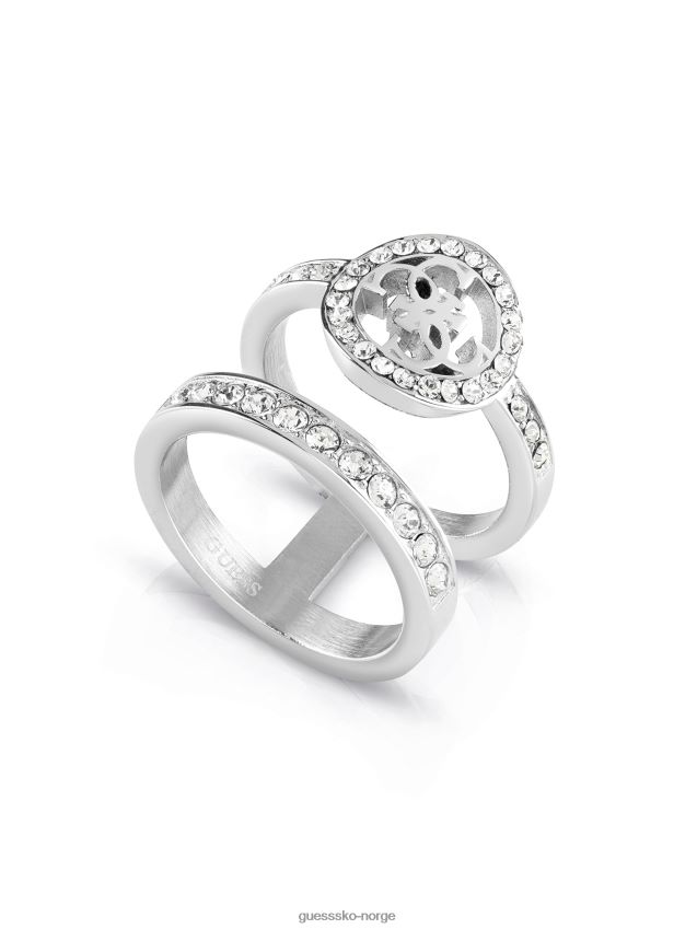 Guess blomstrende peonring sølv sølv unisex F0LJ804446