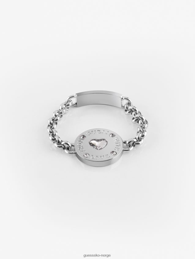Guess fra-gjett-med-kjærlighet-ring sølv unisex F0LJ804034