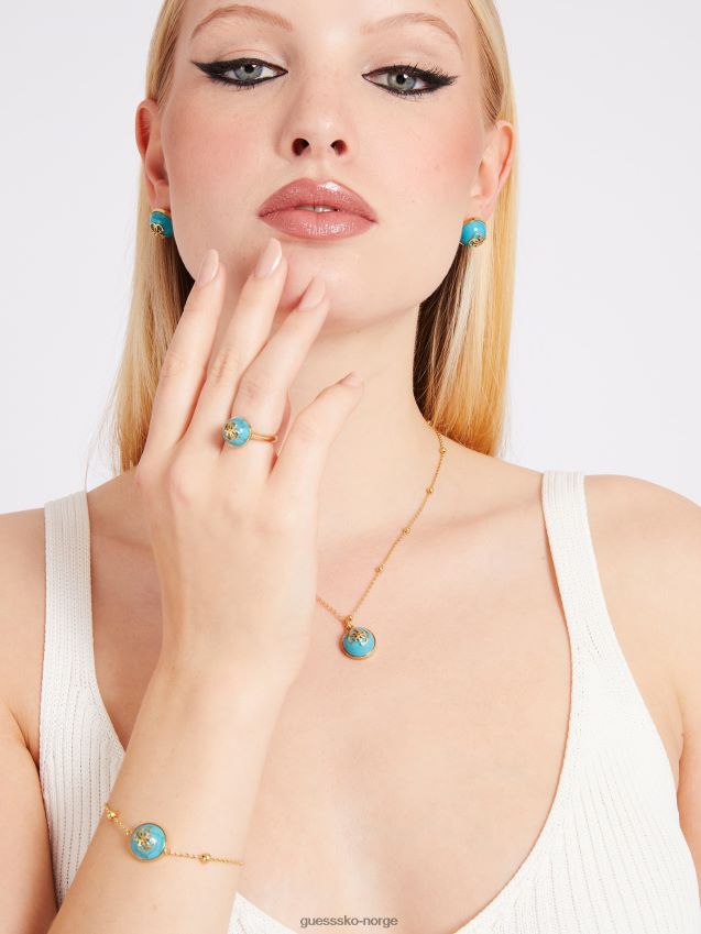 Guess lyseblå 4g logo boule ring lyse blå unisex F0LJ805802