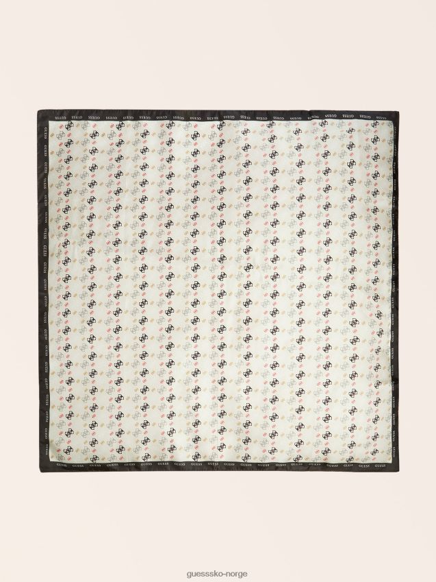 Guess 4g logotrykk silke halstørkle svart svart unisex F0LJ804234