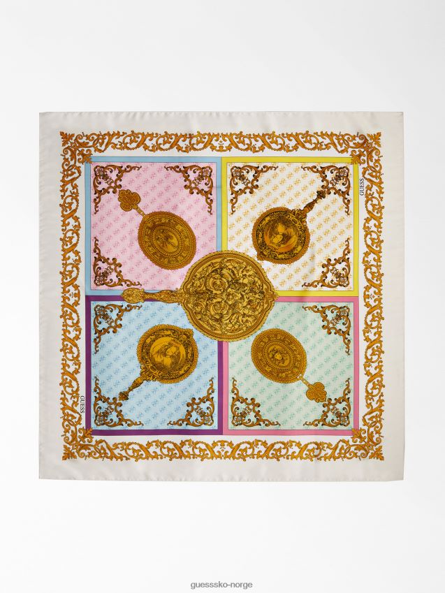 Guess barokktrykk foulard hvit hvit unisex F0LJ804228