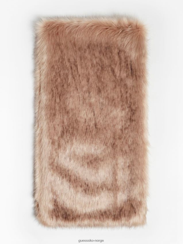 Guess beige skjerf i fuskepels beige unisex F0LJ806169