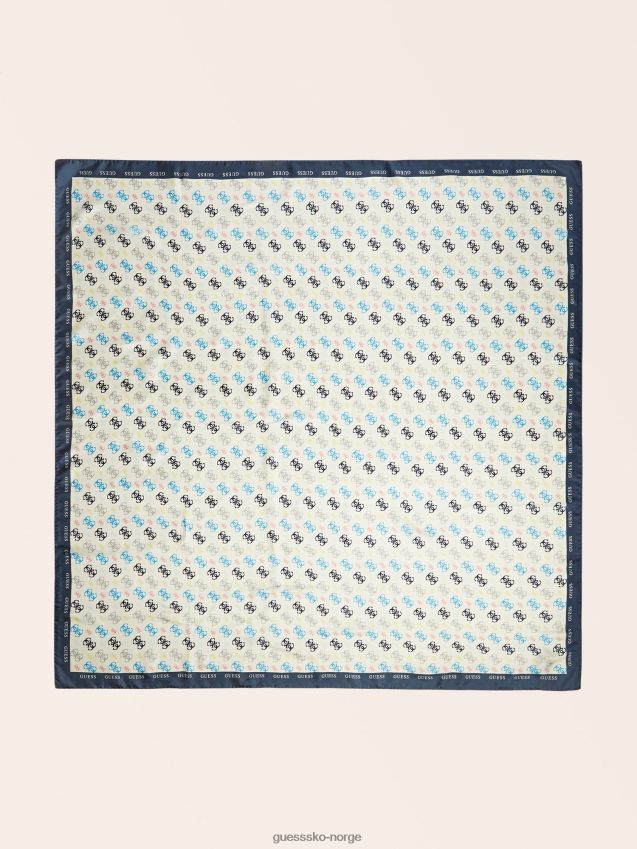 Guess blå 4g logotrykk silke halstørkle blå unisex F0LJ804129
