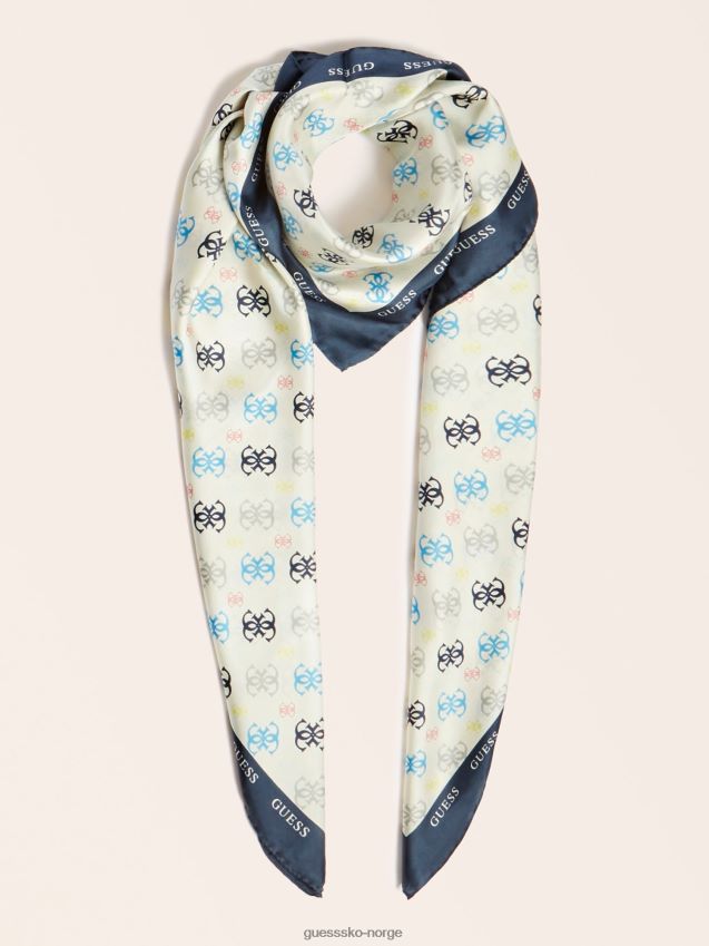 Guess blå 4g logotrykk silke halstørkle blå unisex F0LJ804129