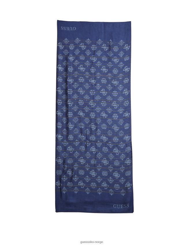 Guess blått quattro logo skjerf blå unisex F0LJ8011046