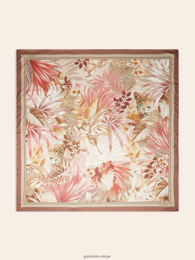 Guess blomstertrykk foulard rosa rosa unisex F0LJ804248
