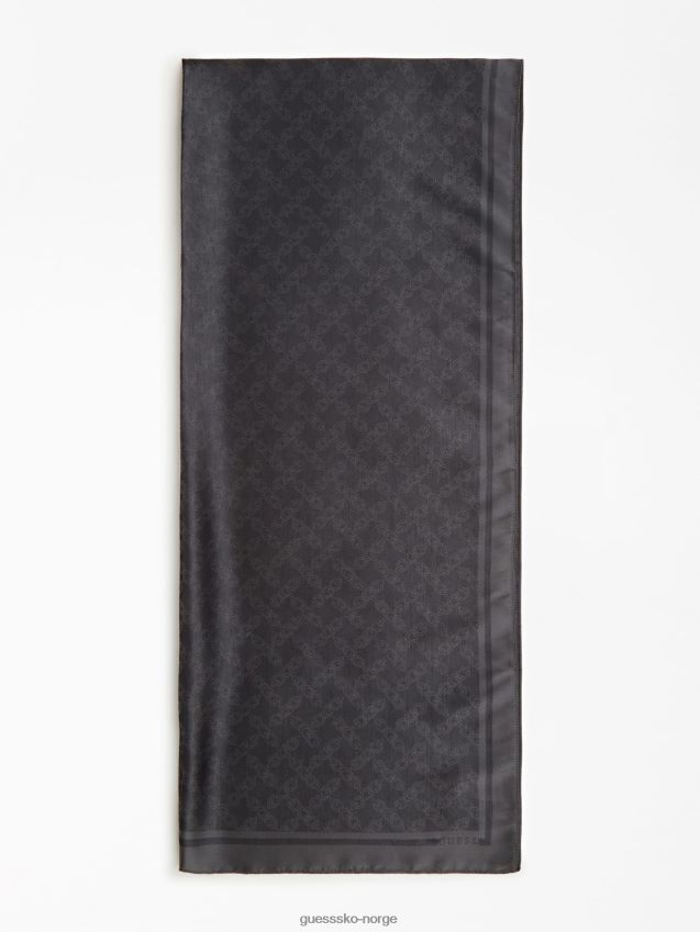 Guess briana kjedetrykk skjerf svart svart unisex F0LJ804473