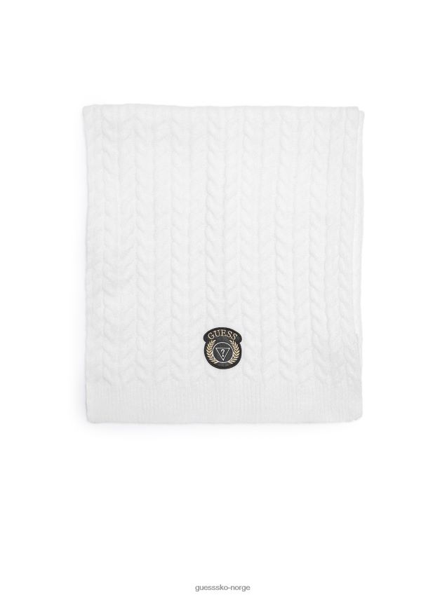 Guess collegiate logo skjerf hvit hvit unisex F0LJ807786