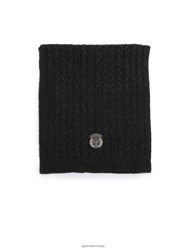 Guess collegiate logo skjerf svart svart unisex F0LJ807761