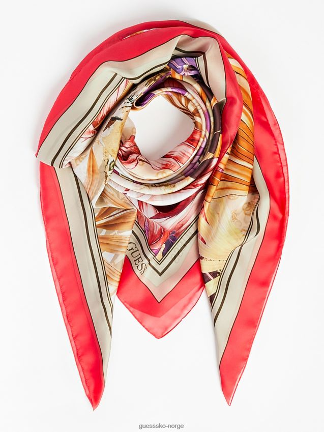 Guess floral dyredesign halsduk korall korall unisex F0LJ804670