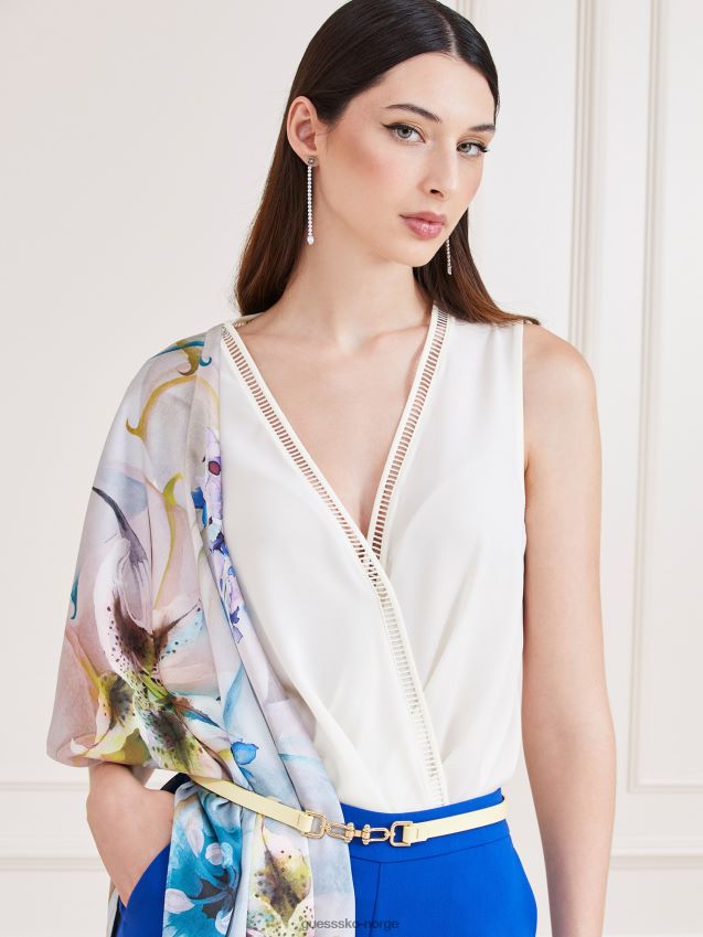 Guess floral fantasy marciano trykt foulard blomsterfantasi unisex F0LJ804231