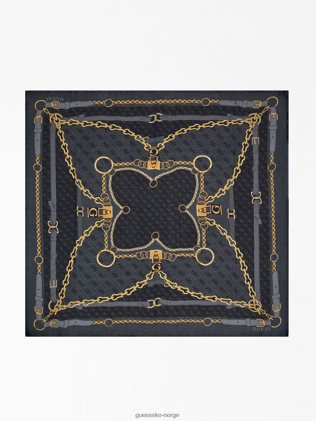 Guess grå kjedelogo ginevra keffiyeh grå unisex F0LJ804505