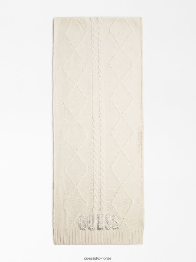 Guess hvitt skjerf med pigglogo hvit unisex F0LJ804028