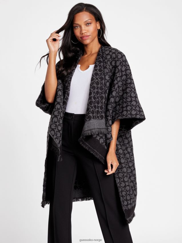 Guess kull allover logo ruana kull unisex F0LJ807652