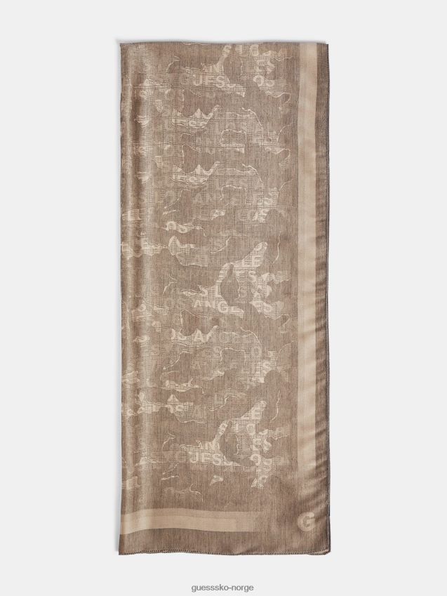 Guess logo script skjerf beige beige unisex F0LJ801714