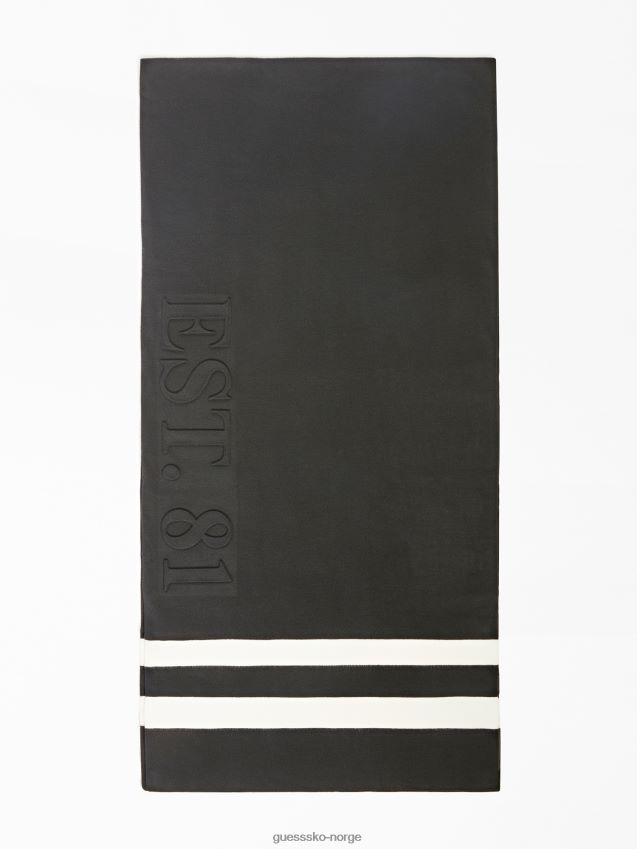 Guess logo skjerf svart svart unisex F0LJ804077