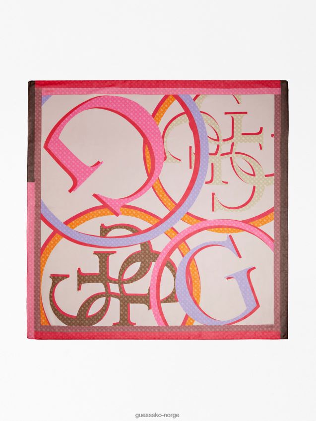 Guess logotrykk kefiah rosa rosa unisex F0LJ804122