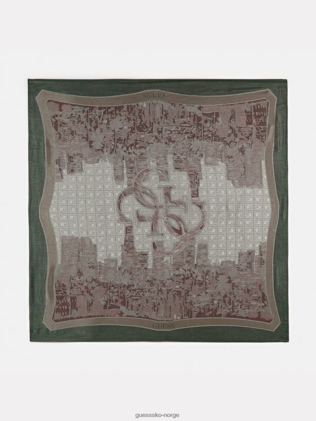 Guess malt jacquard kefiah rød rød unisex F0LJ806026