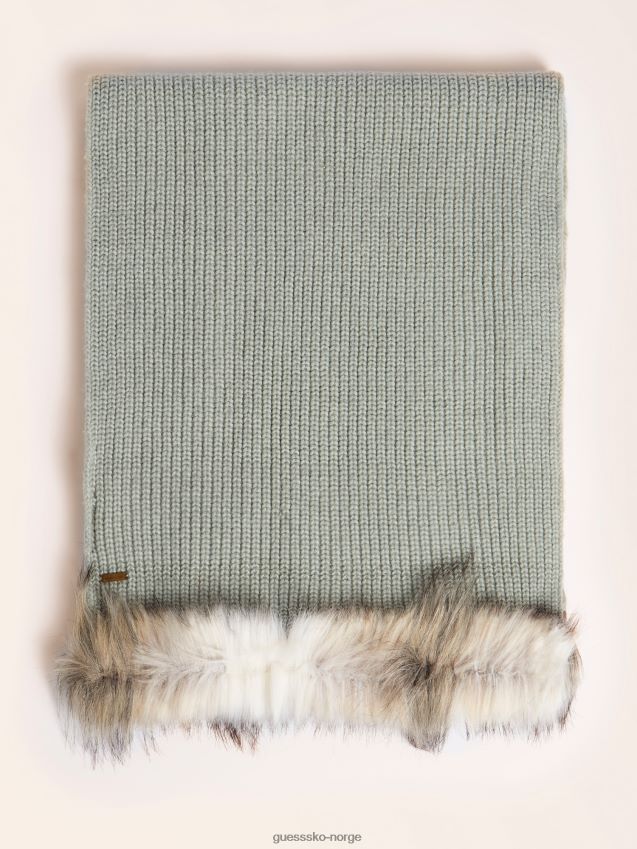 Guess marciano skjerf i fuskepels grå grå unisex F0LJ806094