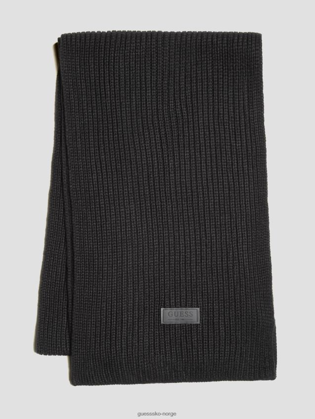 Guess mason patch skjerf svart svart unisex F0LJ8010101