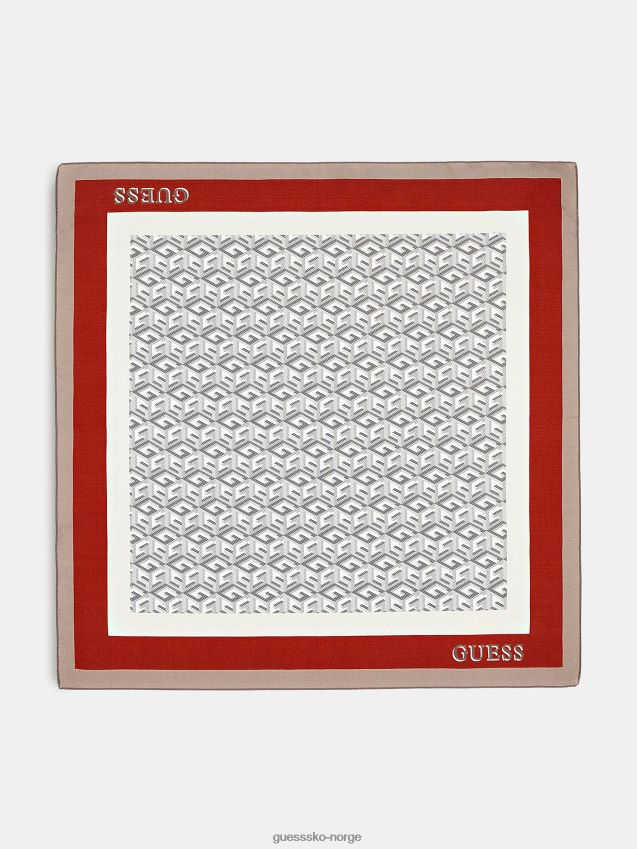 Guess silvana silke halstørkle krem krem unisex F0LJ804462