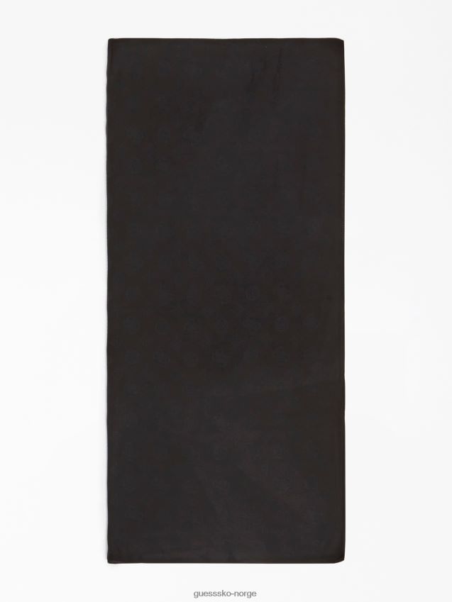 Guess svart 4g peon logo jacquard skjerf svart unisex F0LJ804433