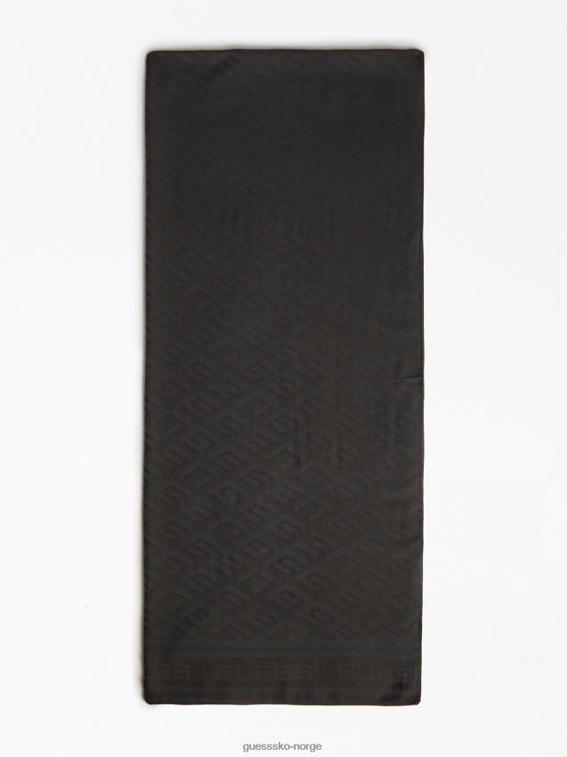 Guess svart skjerf med logobokstaver svart unisex F0LJ801712