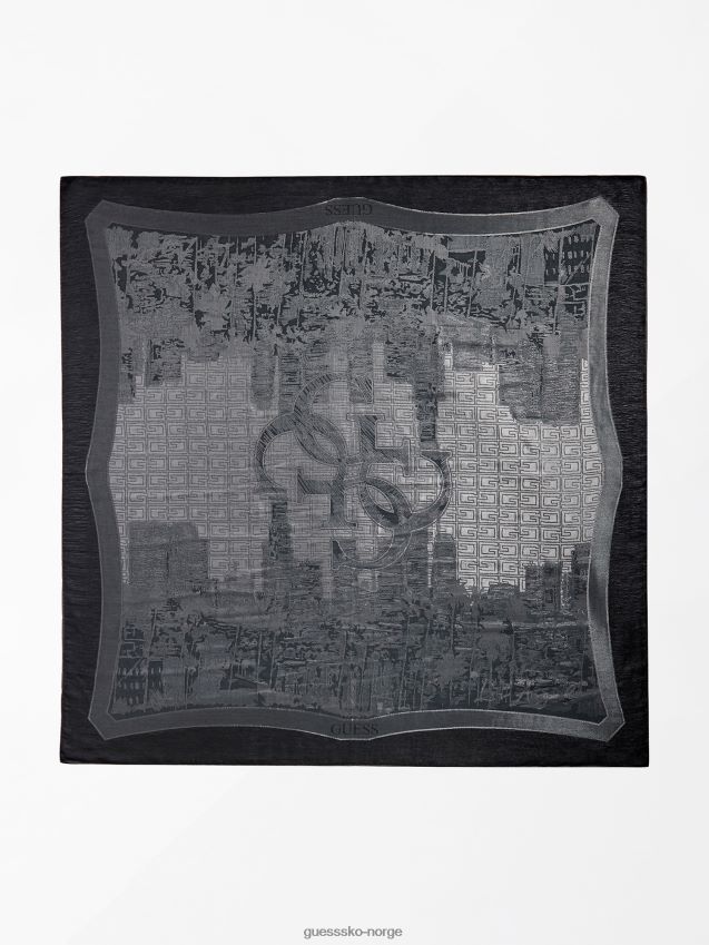 Guess svartmalt jacquard kefiah svart unisex F0LJ806042