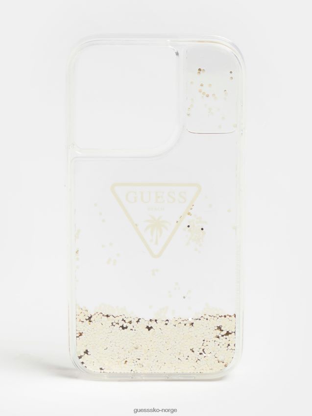 Guess hvitt iphone 14 pro glitterdeksel hvit unisex F0LJ804792