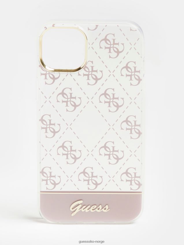 Guess iphone 14 plus 4g logodeksel rosa rosa unisex F0LJ804787